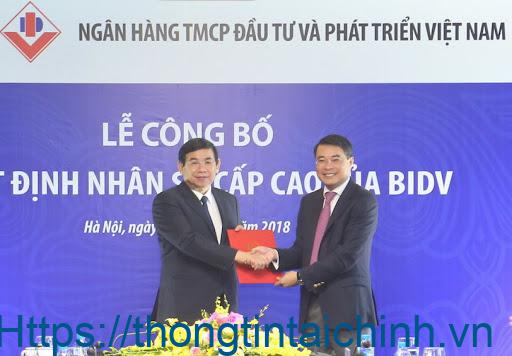 Lễ bổ nhiệm ông Tú giữ vị trí Tổng giám đốc ngân hàng BIDV Việt Nam