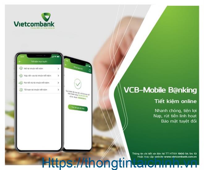 Truy cập vào Internet Banking của VCB để mở tài khoản tiết kiệm online