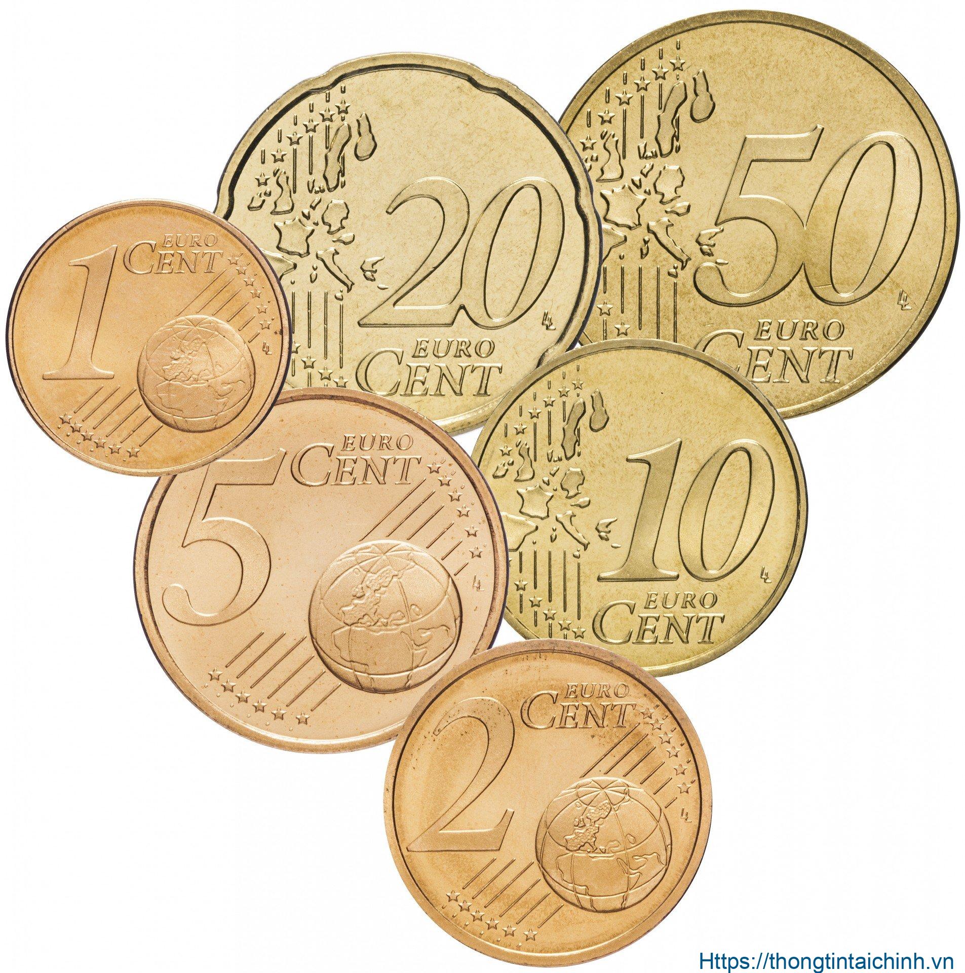 Các mệnh giá tiền kim loại Euro