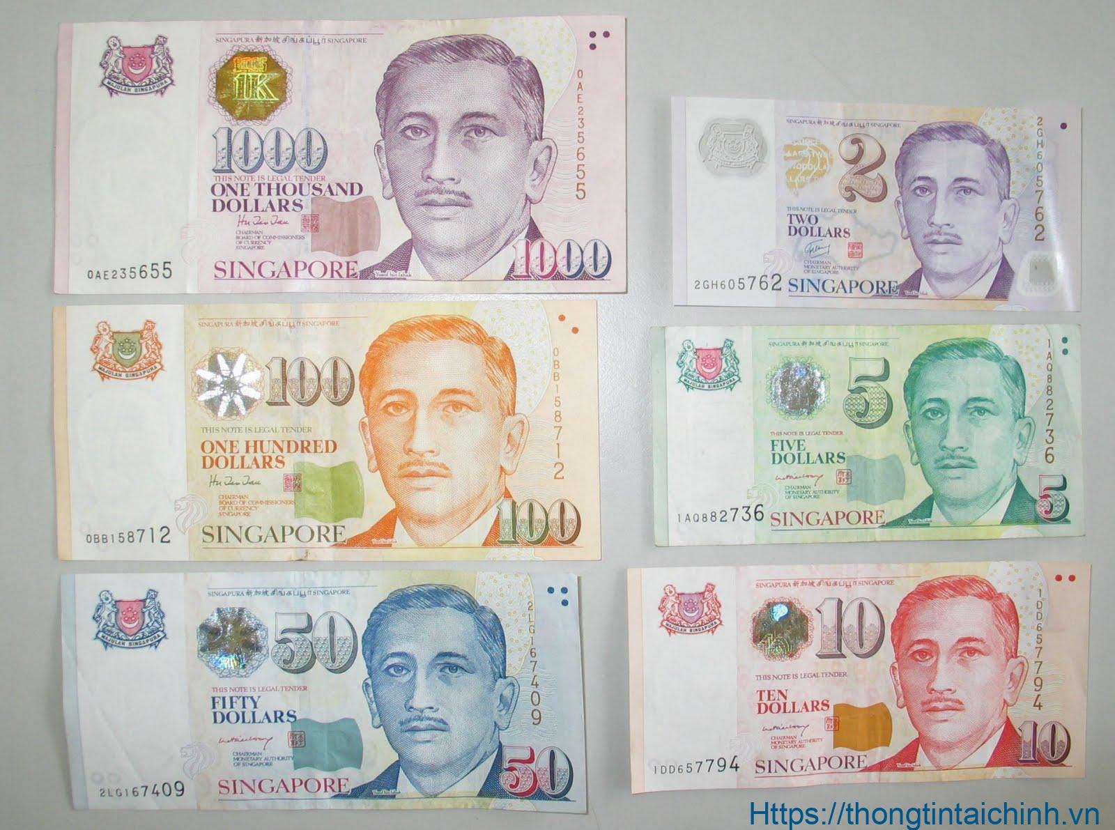 Mệnh giá tiền giấy Singapore