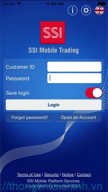 SSI Mobile Trading thuộc công ty chứng khoán SSI