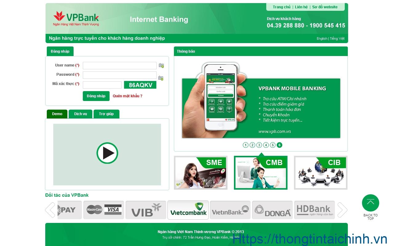 Bạn có thể tạo tài khoản ngân hàng VPBank oline trên website