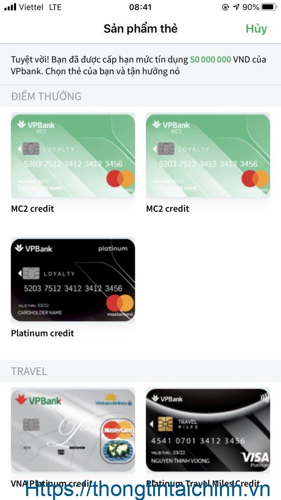 mở thẻ tín dụng vpbank 3